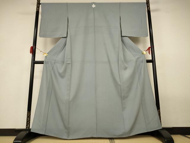 平和屋着物＊夏物　色無地　絽　灰青色　正絹　逸品　未使用　AABG9112jd