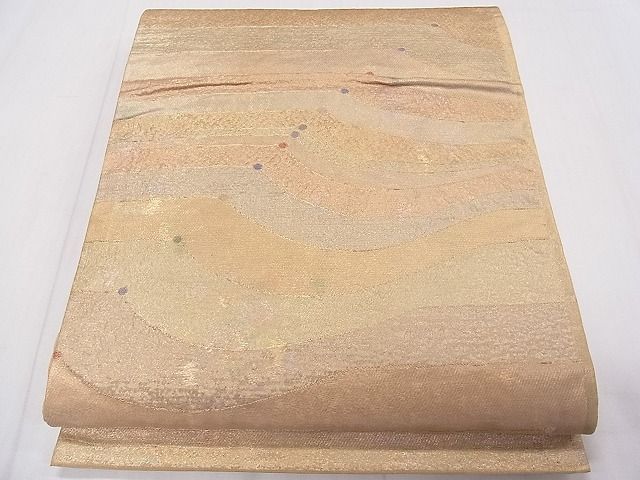 平和屋着物◎西陣　老舗　渡文謹製　手織　六通柄袋帯　彩纐　吉祥文　逸品　CAAB0523fb