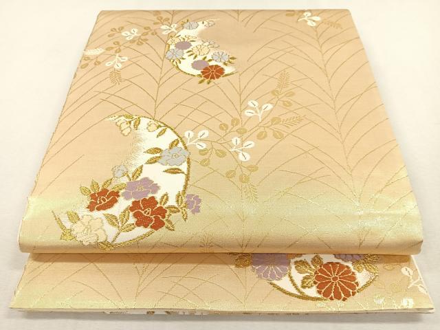 Rakuten - 平和屋着物◎六通柄袋帯　草花文　金糸　引箔　正絹　逸品　CAAL2498ua