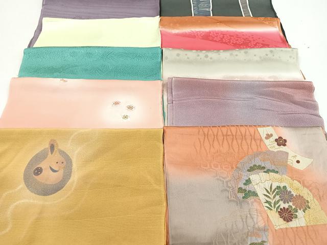 平和屋着物★和装小物　上質な帯揚げ　10枚セット　逸品　CAAM9721xe