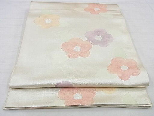 平和屋着物◎六通柄袋帯 椿 銀糸 逸品 BAAG0083if 平和屋着物◎六通柄袋帯 椿 銀糸 逸品 BAAG0083if