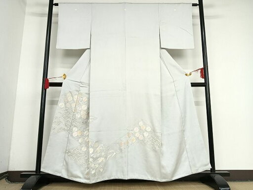 平和屋着物■豪華色留袖 総刺繍 花宝尽くし文 正絹 逸品 AAAJ0241Bzg 平和屋着物■豪華色留袖 総刺繍 花宝尽くし文 正絹 逸品 AAAJ0241Bzg