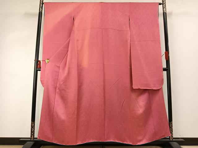 平和屋着物●豪華振袖　花尽くし地紋　真朱色　正絹　逸品　AABD0586fy