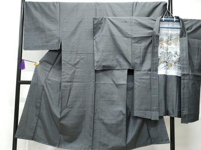 平和屋着物■男性 本場大島紬 アンサンブル 80亀甲 正絹 逸品 未使用 CAAP8529fb