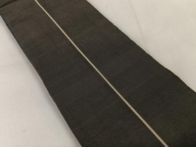 平和屋着物●男性　本場筑前博多織　両面　角帯　紺×黒　正絹　逸品　AAAW4330np