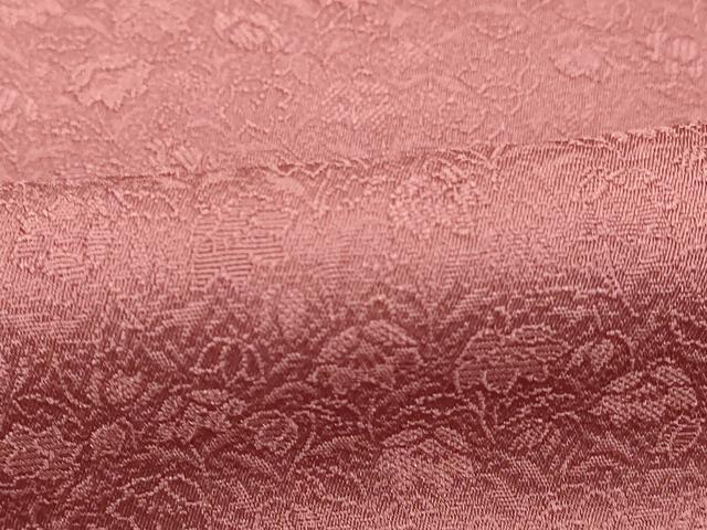 平和屋着物■上質な色無地　草花地紋　紅紫色　正絹　逸品　DABC4924cd