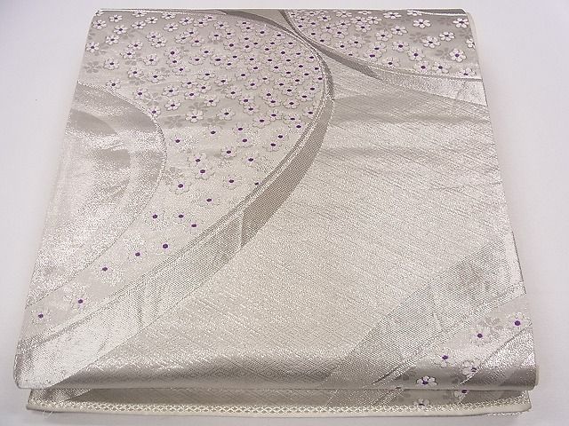 平和屋着物◎西陣　六通柄袋帯　舞葉な文　プラチナ二重箔　逸品　CAAB4466eg
