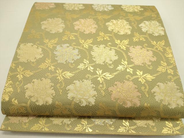 Rakuten - 平和屋着物●六通柄袋帯　更紗花唐草文　金糸　正絹　逸品　DABE1358op
