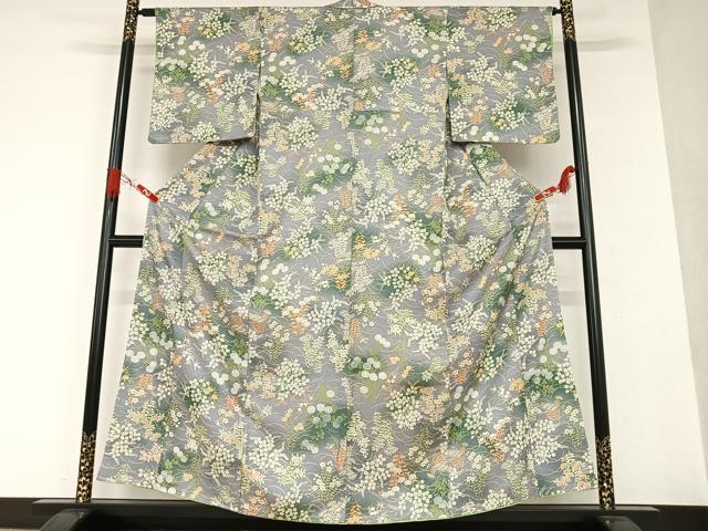平和屋着物■上質な小紋　草花文　暈し染め　正絹　逸品　未使用　AAAS7264zg