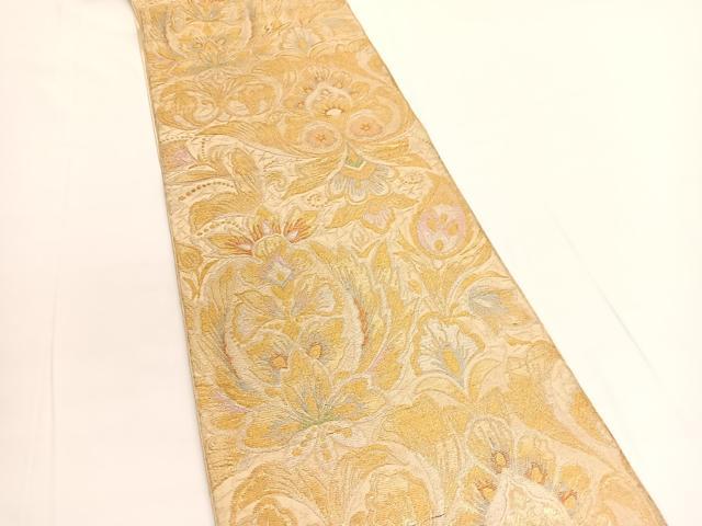平和屋の平和屋着物◎六通柄京袋 本袋帯 更紗花文 金銀糸 正絹 逸品 BAAV9845hv｜アングル2