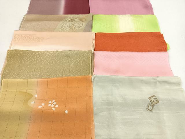 平和屋着物★和装小物　上質な帯揚げ　10枚セット　逸品　CAAM9746xe