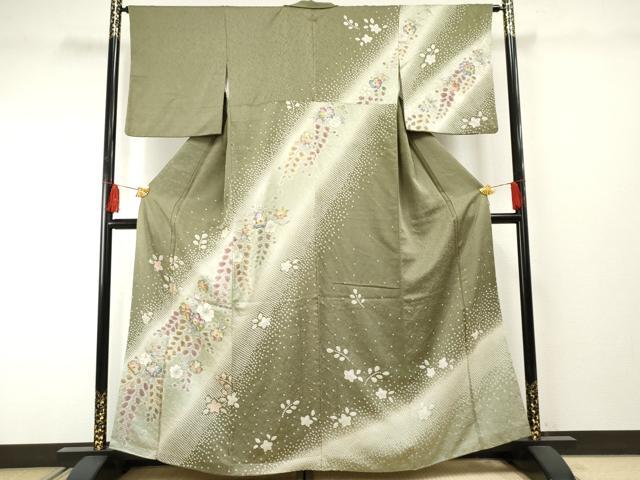 平和屋着物●訪問着　辻が花　絞り　暈し染め　正絹　逸品　AABF2048cs