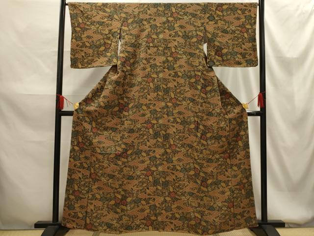 平和屋着物■上質な小紋　辻が花　正絹　逸品　AABG1507sx
