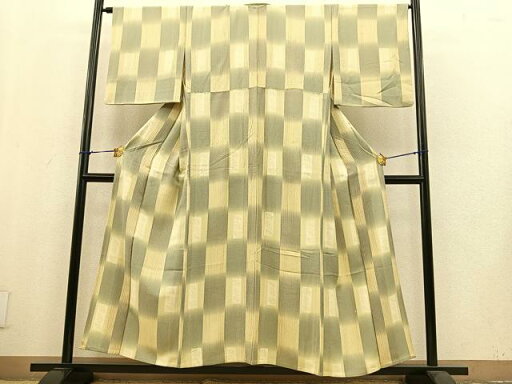 平和屋着物*夏物 紗紬 市松文様 正絹 逸品 BAAT0373pk 平和屋着物*夏物 紗紬 市松文様 正絹 逸品 BAAT0373pk