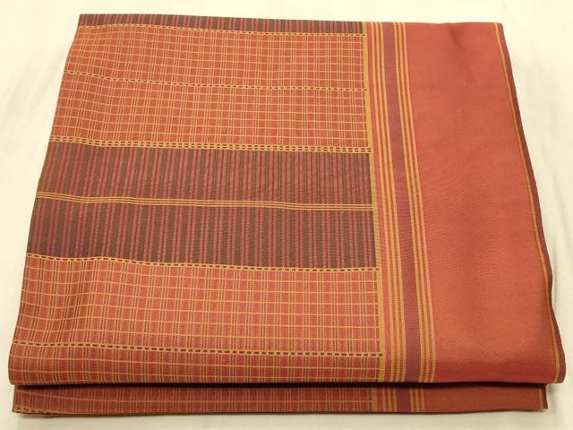 平和屋着物◎全通柄袋帯　幾何学文様　正絹　逸品　CAAT4883ft