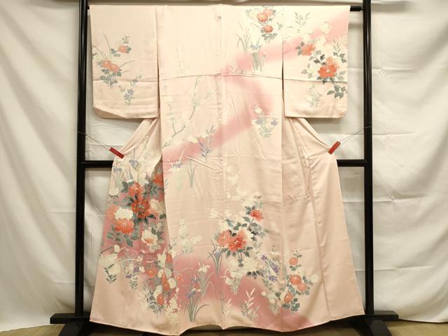平和屋着物■訪問着 花鳥文 暈し染め 正絹 逸品 DAAO8409op