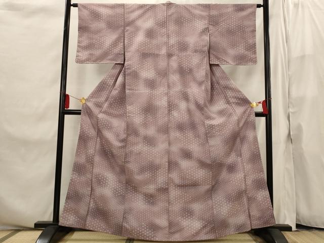 平和屋着物■小紋 麻の葉文様 暈し染め 洗える着物 AABI8254st