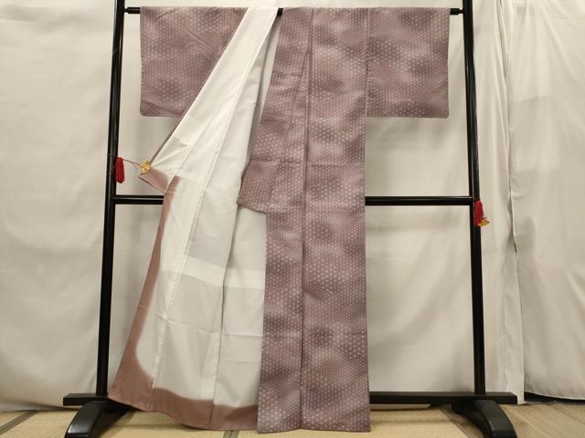 平和屋の平和屋着物■小紋 麻の葉文様 暈し染め 洗える着物 AABI8254st｜アングル2