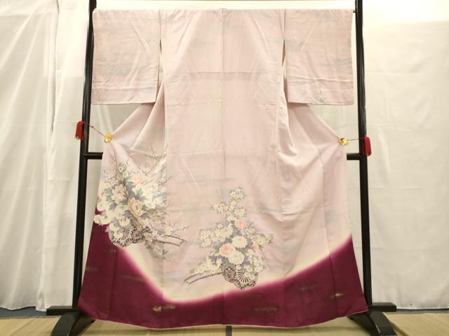 平和屋着物■豪華色留袖 花車文 金彩 やまと誂製 正絹 逸品 AAAQ5128fy