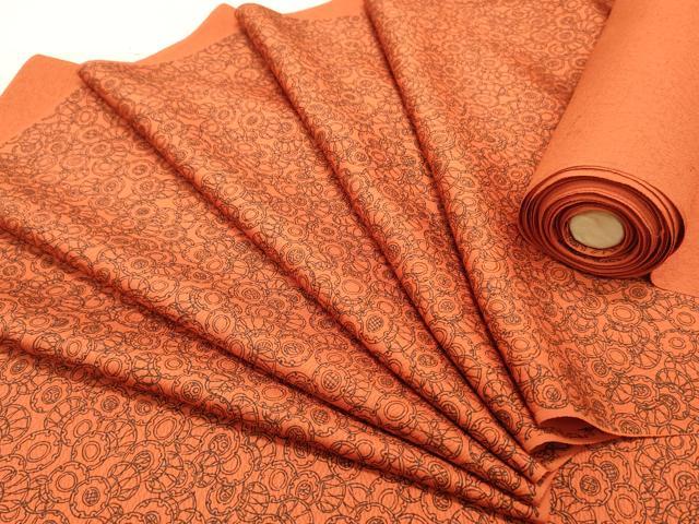 平和屋着物▼羽織・コート　反物　鼓文　羽尺　逸品　未使用　DABB5950zy