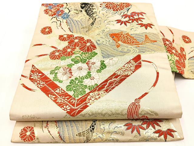 専用帯9551 9545 二点セット●高級 正絹 全通 袋帯 鯉 楽天市場】鯉 帯の通販