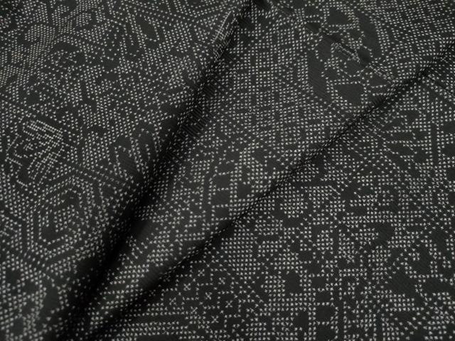 Kimono - 平和屋着物●本場大島紬　7マルキ　色紙重ね吉祥花唐草文　正絹　逸品　CAAW8467yc