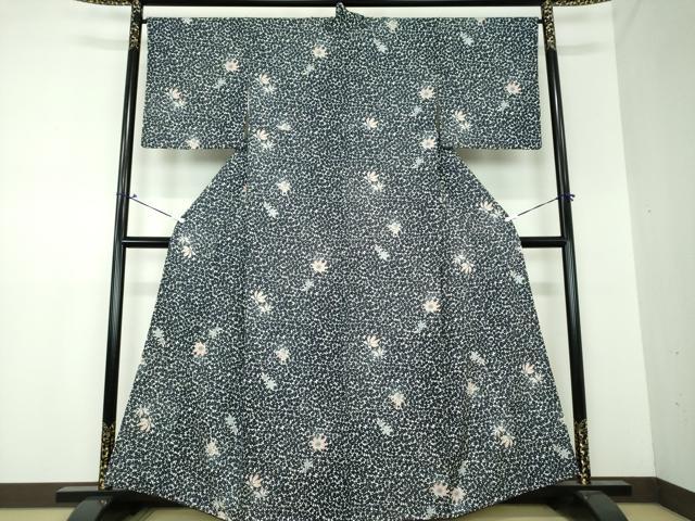 平和屋着物●上質な小紋　楓文　正絹　逸品　DAAS3966ps 2