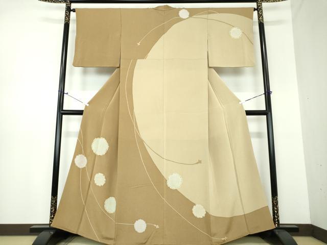 平和屋着物○白鷹お召 雪輪重ね文 正絹 逸品 AABA0117zg