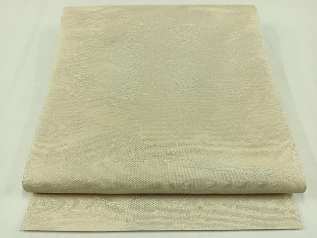 平和屋着物＊夏物　六通柄　本袋帯　流水花文　銀糸　正絹　逸品　未使用　AAAX0890jh