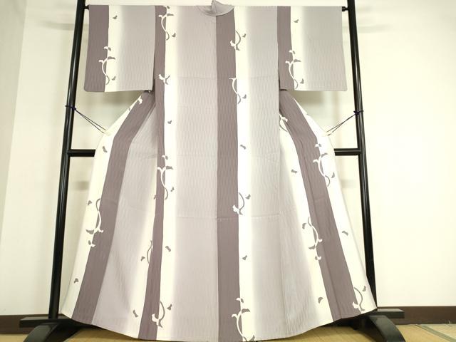 Kimono - 平和屋着物▽上質な小紋　単衣　銀杏間道　暈し染め　正絹　逸品　DAAT9381az