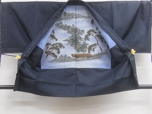 平和屋着物■男性　お召　アンサンブル　100亀甲　逸品　未使用　CAAE2729ev