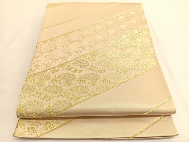 Rakuten - 平和屋着物◎六通柄袋帯 笹蔓花蝶文 金糸 正絹 逸品 未使用 BAAV9864hv