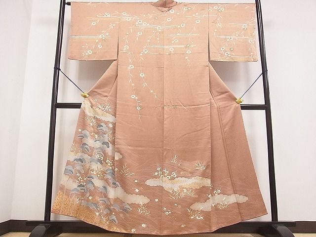 平和屋着物■訪問着 流水松花文 金彩 逸品 DAAA5872yyy