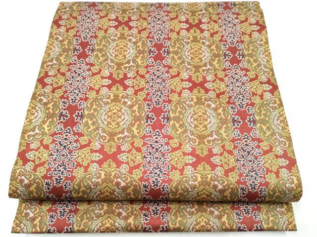 平和屋着物●龍村美術織物　全通柄　九寸名古屋帯　御軾天平唐花文錦　正絹　逸品　未使用　CAAY2620hy