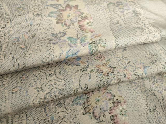 平和屋着物●本場大島紬 9マルキ 舞蝶花文 正絹 逸品 DAAS3363ps