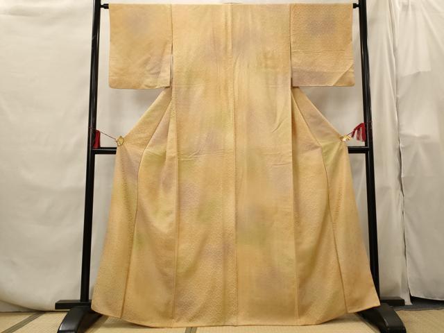 平和屋着物■上質な小紋　青海波地紋　暈し染め　正絹　逸品　AABH3540st