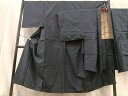 平和屋着物■男性 紬 アンサンブル 色無地 濃藍色 正絹 逸品 BAAO6103ow