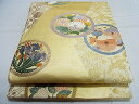 平和屋着物■六通柄袋帯 唐織 花鳥丸文 金糸 逸品 CAAC0139in