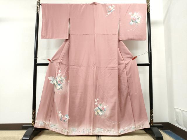 平和屋着物●訪問着　友禅　作家物　地紙吉祥花籠文　暈し染め　正絹　逸品　CAAS7332yc