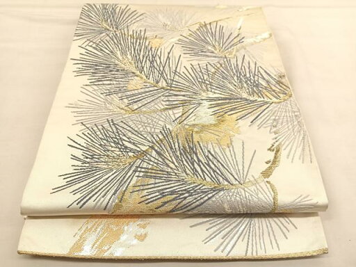 平和屋着物◎太鼓柄袋帯 唐織 松 金銀糸 引箔 正絹 逸品 BAAU1527hv 平和屋着物◎太鼓柄袋帯 唐織 松 金銀糸 引箔 正絹 逸品 BAAU1527hv