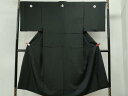 平和屋着物●男性 黒紋付 正絹 逸品 CAAS7145yc