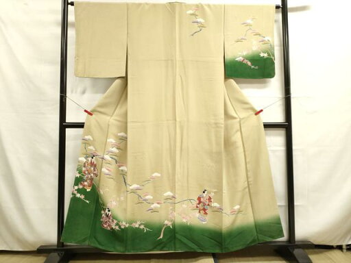 平和屋着物■訪問着 日本舞踊 枝松文 暈し染め 金彩 正絹 逸品 DAAO4890tw 平和屋着物■訪問着 日本舞踊 枝松文 暈し染め 金彩 正絹 逸品 DAAO4890tw