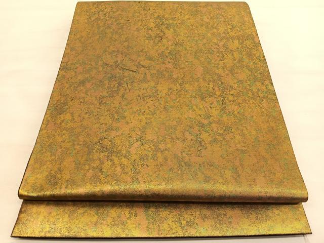 平和屋着物◎西陣　高島織物謹製　六通柄袋帯　霞文　青銅箔　正絹　逸品　BAAV3864hv