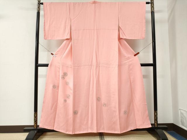平和屋着物▼色留訪問着　舞花文　銀糸　正絹　逸品　CABE2329yc