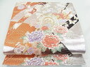 平和屋着物■六通柄袋帯 吉祥楽器花文 金銀糸 逸品 ox5796(4)