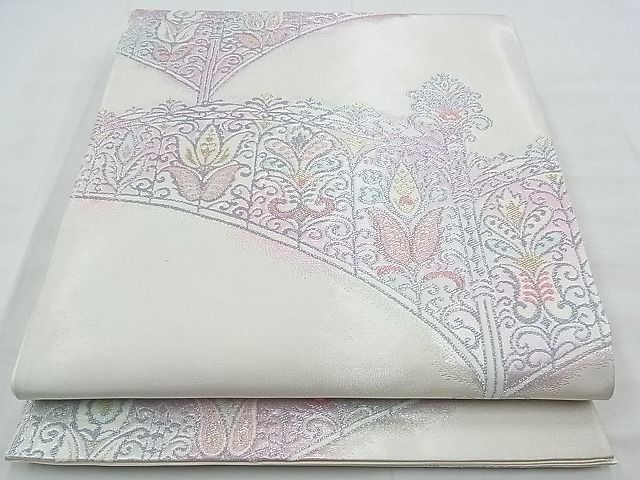 平和屋着物◎六通柄袋帯 唐織 更紗花文 金銀糸 逸品 BAAE9723ns