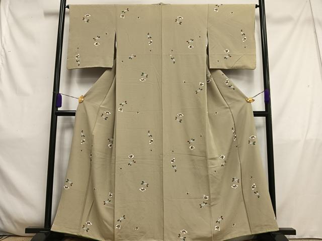 平和屋着物■上質な小紋　花蝶文　金彩　正絹　逸品　AABC7587oa