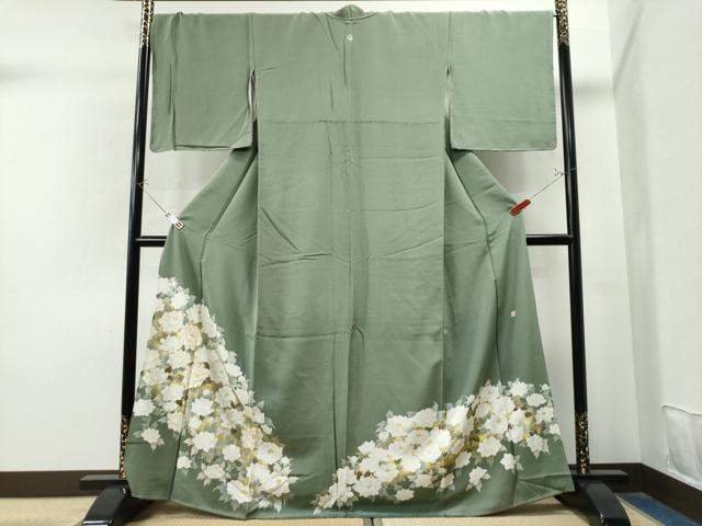 平和屋着物●豪華色留袖 作家物 駒刺繍 牡丹 金彩 正絹 逸品 未使用 CAAS7188yc