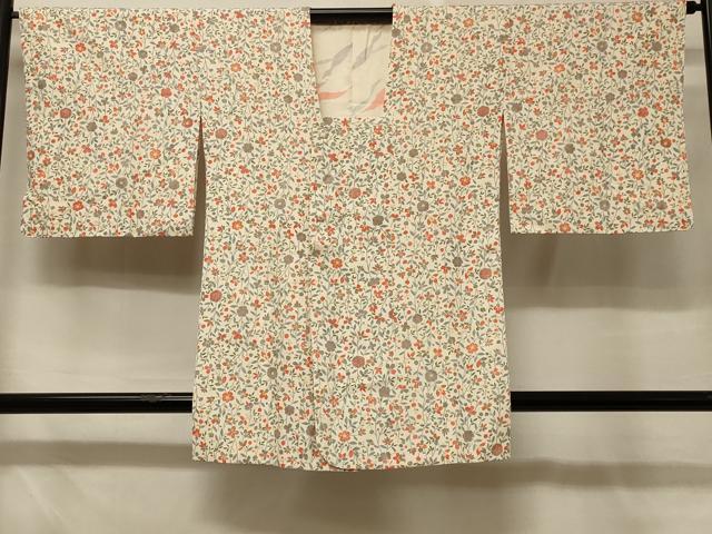 平和屋着物＃道行コート　草花文　正絹　逸品　未使用　CABD7838in