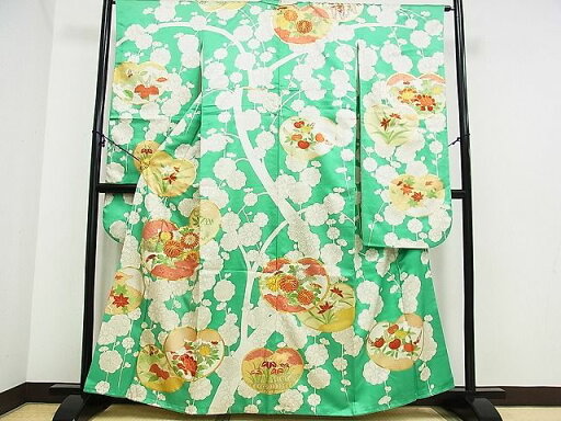 平和屋着物■豪華振袖 駒刺繍 草花文 金彩 逸品 DAAG1543mz 平和屋着物■豪華振袖 駒刺繍 草花文 金彩 逸品 DAAG1543mz